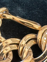 Load image into Gallery viewer, Vintage Circa 1980s Signed MONET Gold Plated Double Link Chain Statement Necklace Adjustable 20.5” Hook Clasp
