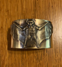 Load image into Gallery viewer, Handmade Gothic Solid Brass Bat Wide Cuff Bracelet - Lucretia
