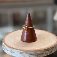 Load image into Gallery viewer, Rose Stem Gold Tone Wrap Adjustable Ring
