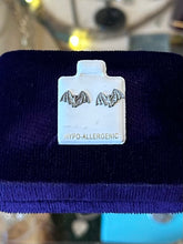 Load image into Gallery viewer, Vintage 1980s-1990s New Old Stock Hypoallergenic Halloween Stud Earrings | Ghosts or Bats
