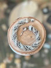Load image into Gallery viewer, Vintage Monet Signed Chunky Twist Silver Tone Bracelet 8.25” Midcentury
