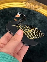 Load image into Gallery viewer, Black Swan Hair Claw Clip
