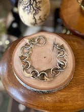 Load image into Gallery viewer, Vintage Signed TAXCO Mexico TS-29 Geometric Circles &amp; Triangles Link Bracelet Toggle Clasp 7”
