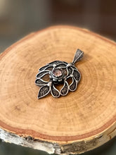 Load image into Gallery viewer, You Pick! Vintage Filigree Silver Gemstone Pendants | 800 Silver Citrine OR 925 Silver Abalone
