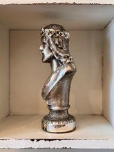 Load image into Gallery viewer, Vintage Figurine Miniature Bust Jesus Crown of Thorns Silver Plated Statue
