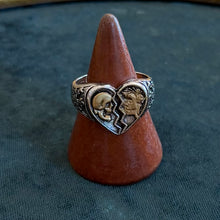 Load image into Gallery viewer, Eternal Love Broken Heart Adjustable Ring | Silver Tone or Two Tone
