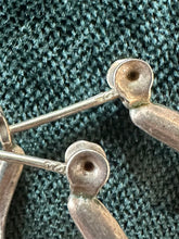 Load image into Gallery viewer, Vintage Sterling Silver 925 Heart Hoop Earrings Silver Hoops
