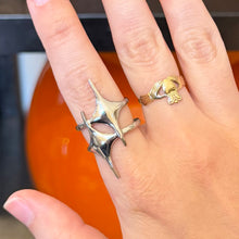 Load image into Gallery viewer, Atomic Starburst Statement Ring | Adjustable | Silver Tone or Gold Tone
