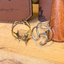 Load image into Gallery viewer, Atomic Starburst Statement Ring | Adjustable | Silver Tone or Gold Tone
