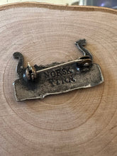 Load image into Gallery viewer, Vintage NORSK TINN Pewter Viking Ship Pin Brooch Norwegian Norway 1960s
