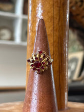 Load image into Gallery viewer, You Pick! Vintage 1960s Rhinestone Costume Cocktail Statement Rings Adjustable Midcentury
