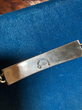 Load image into Gallery viewer, BRENDA SCHOENFELD Sterling Silver ID Bracelet Snail Chain Toggle Mexico &#39;90s Men
