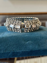 Load image into Gallery viewer, Vintage 1950s Dazzling Diamanté Rhinestone Bracelet Statement Evening Jewelry
