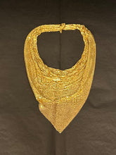 Load image into Gallery viewer, Vintage Gold Mesh Bib Necklace RAU Fastener Co
