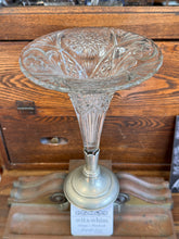 Load image into Gallery viewer, Edwardian Cut Glass Trumpet Vase circa 1900s
