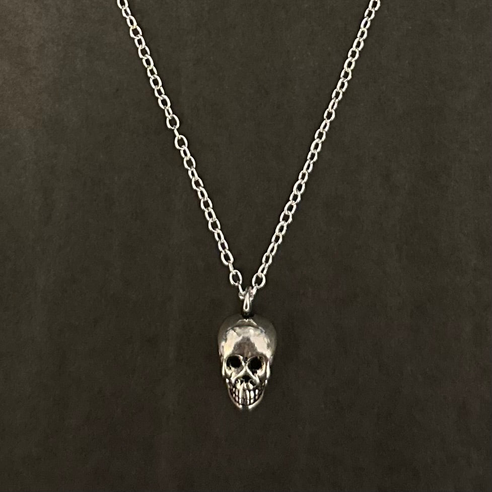 Sterling Silver Skull Pendant Necklaces | Silver or Gold Plated