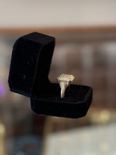 Load image into Gallery viewer, JUDITH RIPKA Gold over Sterling Silver CZ Cluster Square Ring 10.25
