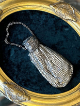 Load image into Gallery viewer, Vintage 1930s Art Deco Whiting &amp; Davis Co. Silver Mesh Collapsible Gate Beggars Evening Bag Flapper Eveningwear

