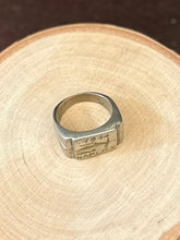 Load image into Gallery viewer, Vintage WWII Trench Art Ring Naples 1944 Mt Vesuvius Eruption Silver Signet | Size 11
