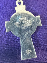 Load image into Gallery viewer, Vintage Signed CH Sterling Silver Religious Holy Ghost Dove Cross Pendant Necklace 17.9”
