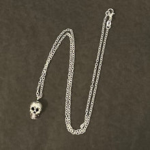 Load image into Gallery viewer, Sterling Silver Skull Pendant Necklaces | Silver or Gold Plated
