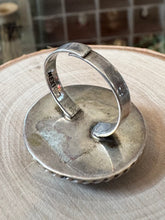 Load image into Gallery viewer, Vintage 1960s - 70s Taxco Mexico Signed 925 MCR Sterling Silver Large Brown Speckled Stone Statement Ring Adjustable
