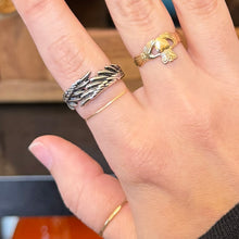 Load image into Gallery viewer, Silver Tone Angel Wing Rings | Adjustable
