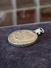 Load image into Gallery viewer, You Pick! Vintage Midcentury Coin Pendants Silver Tone | 1973 Queen Elizabeth 50 Pence or 1964 Ike Dollar John F. Kennedy JFK
