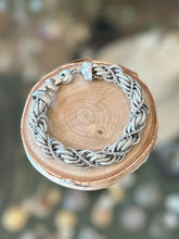 Load image into Gallery viewer, Vintage Monet Signed Chunky Twist Silver Tone Bracelet 8.25” Midcentury
