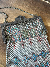 Load image into Gallery viewer, Antique Art Deco 1920s MANDALIAN MFG Co. Multicolor Enameled Metal Mesh Purse Handbag
