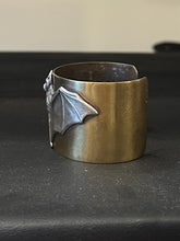 Load image into Gallery viewer, Handmade Gothic Solid Brass Bat Wide Cuff Bracelet - Carmilla
