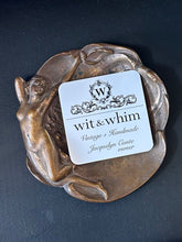 Load image into Gallery viewer, Antique Art Nouveau Brass Nude Woman Waves Sea Nymph Trinket Dish Ring Dish Tray
