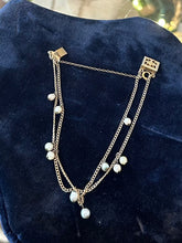 Load image into Gallery viewer, Vintage Circa 1940s Hallmarked HERTZBERG 1/20 14K GF Gold Filled &amp; Pearl Dainty Necklace or Bracelet Midcentury

