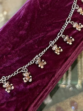 Load image into Gallery viewer, Vintage Sterling Silver Dainty Teddy Bear Charm Figaro Link Chain Bracelet 7”
