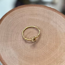 Load image into Gallery viewer, Rose Stem Gold Tone Wrap Adjustable Ring

