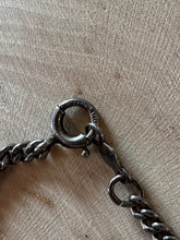 Load image into Gallery viewer, Vintage Sterling Silver &amp; Marcasite Cabbage Rose Curb Chain Necklace Signed A MADE 15”
