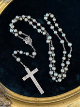 Load image into Gallery viewer, Vintage All Sterling Silver Bead Rosary Crucifix Religious 19.9” 37.89g
