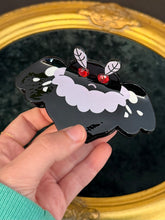 Load image into Gallery viewer, Moth Man Spider Red Rhinestone Hair Claw Clip
