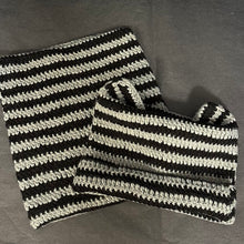 Load image into Gallery viewer, Striped Crocheted Cat Ear Hat | 3 different colors
