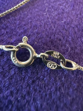 Load image into Gallery viewer, Vintage Sterling Silver &amp; Brass “I Keep a Close Watch on This Heart of Mine” Gun Dog Tag Pendant Necklace 18”

