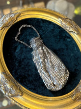 Load image into Gallery viewer, Vintage 1930s Art Deco Whiting &amp; Davis Co. Silver Mesh Collapsible Gate Beggars Evening Bag Flapper Eveningwear
