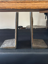 Load image into Gallery viewer, Pair of Antique Art Nouveau Bronze Tone Cast Iron Abraham Lincoln Profile Bookends 5.25” Heavy
