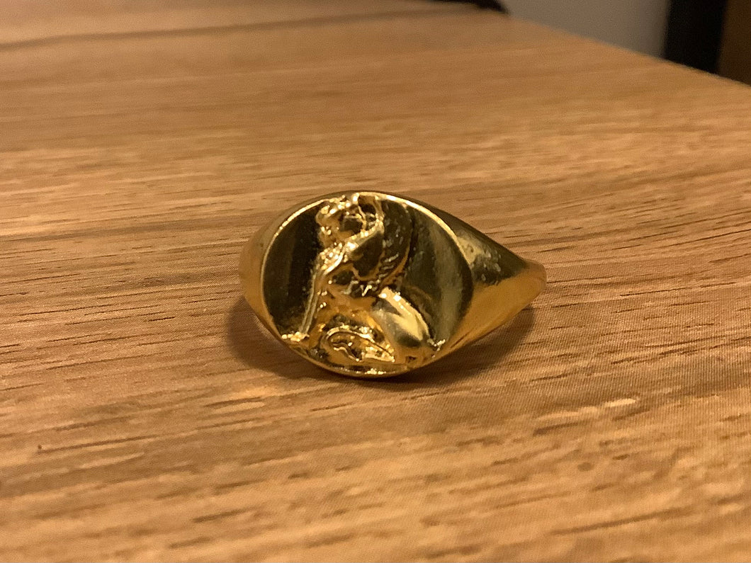 Winged Lion Ring 925