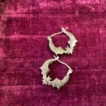 Load image into Gallery viewer, Bat Hoops | Silver Tone or Gold Tone
