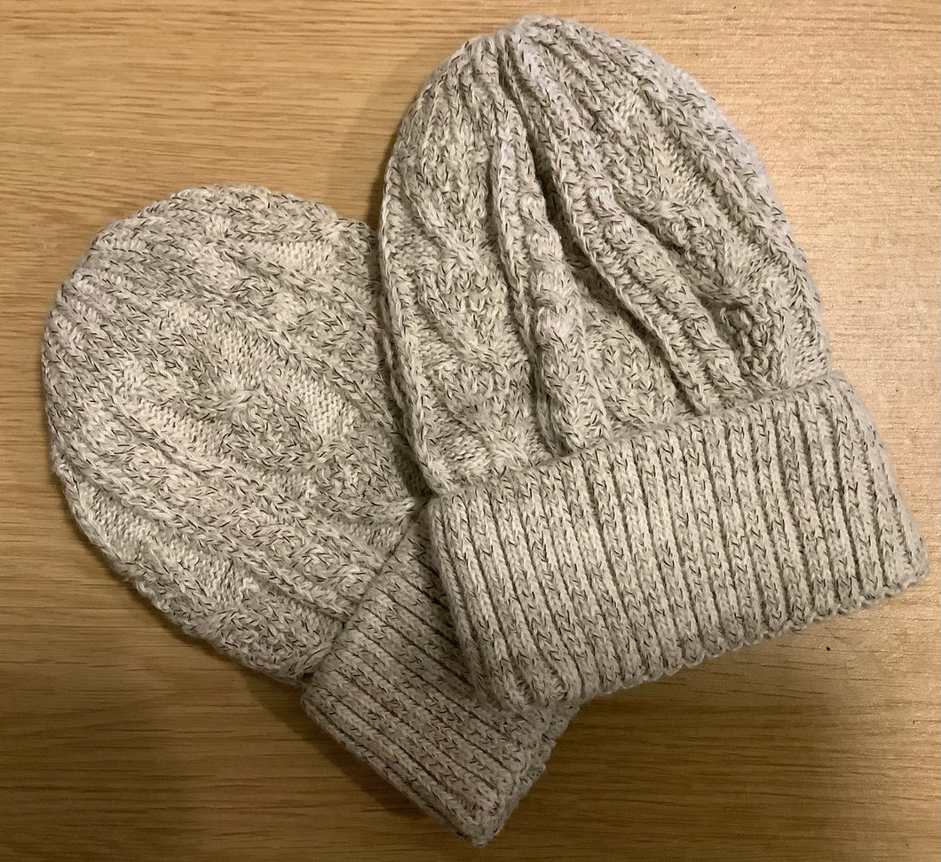 Plush knit hat