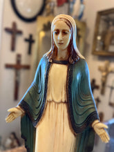 Load image into Gallery viewer, VINTAGE Virgin Mary Light | Music Box | Jewelry or Rosary Box Kitsch 1950s Creep
