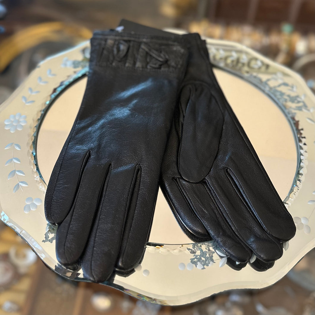 Fleece Lined Leather Gloves