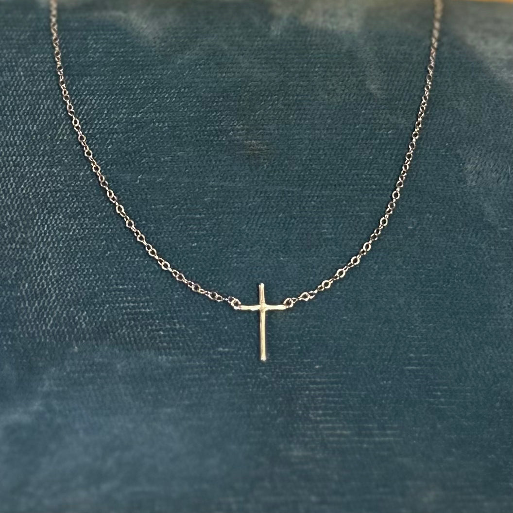 Sterling Silver Dainty Cross Necklace