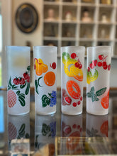 Load image into Gallery viewer, Vintage Federal Glass Frosted Zombie Tom Collins Glasses 3 Different Designs! Mid Century Barware Drinkware
