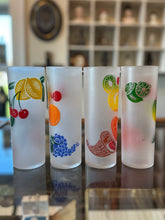 Load image into Gallery viewer, Vintage Federal Glass Frosted Zombie Tom Collins Glasses 3 Different Designs! Mid Century Barware Drinkware
